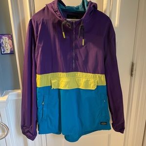 Purple yellow & blue Block Windbreaker XL